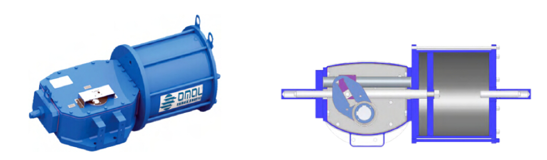 輸出力矩最大的重型氣動(dòng)執(zhí)行器，主要應(yīng)用在石油石化領(lǐng)域